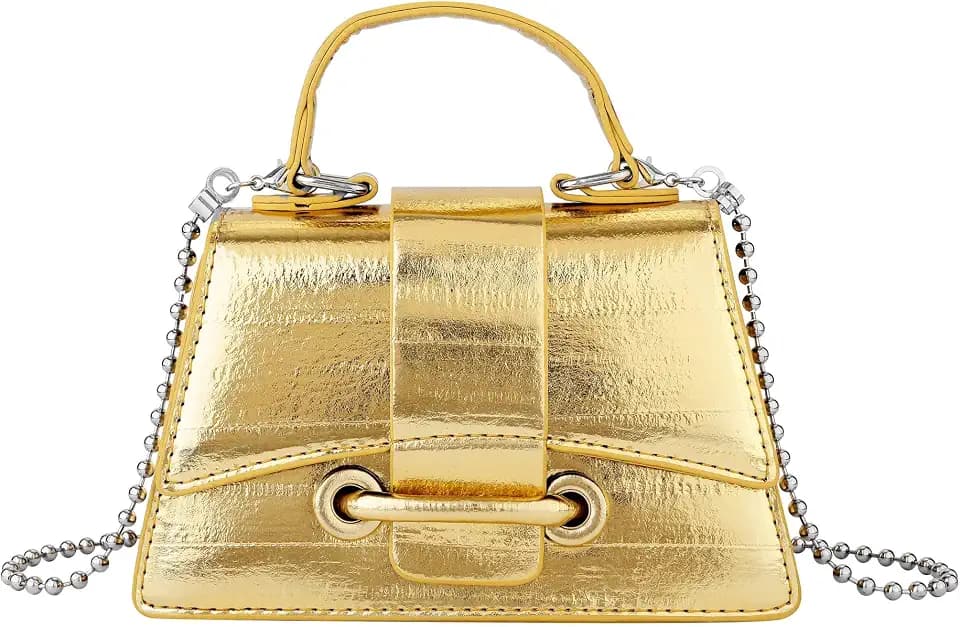Ayliss Micro Mini Crossbody Handbag Women's Purse Clutch Cute Mini Trendy Bag Top Handle PU Leather Shoulder Bag