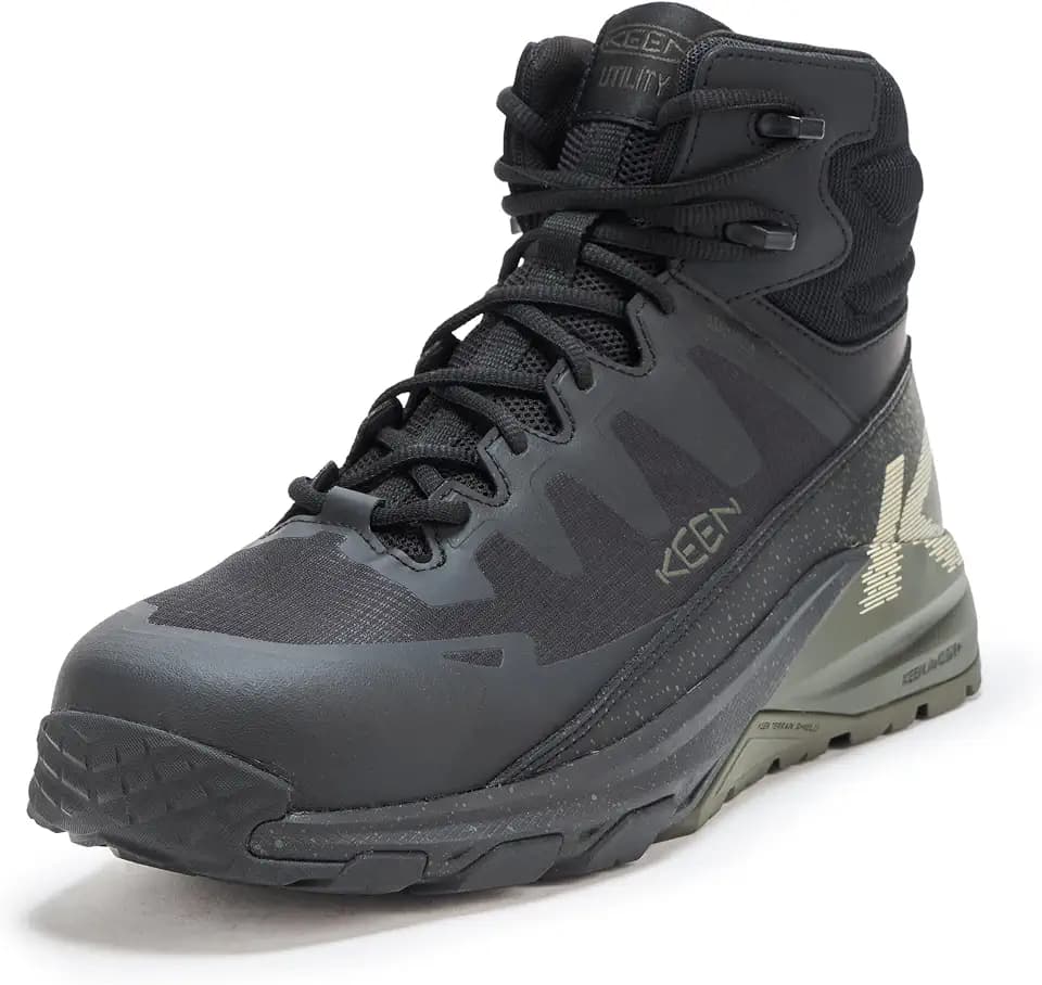 KEEN Utility Men's Targhee Blur Waterproof Work Boots (Carbon Toe)