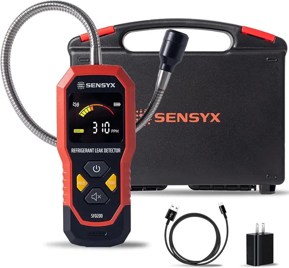 HVAC Refrigerant Leak Detector, Rechargeable Halogen Freon Sniffer