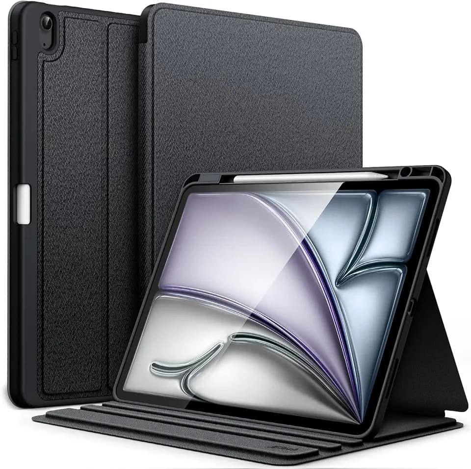 JETech Folio Case for iPad Air 13" M4/M3/M2, Black