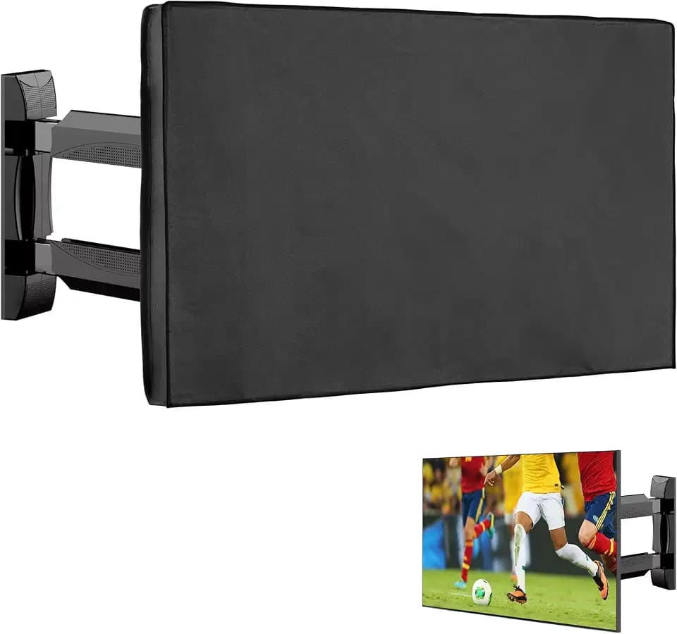 kwmobile 55" TV Abdeckung Outdoor - Fernsehabdeckung - Fernseher Hülle Bildschirmschutz Schutzhülle - Schwarz