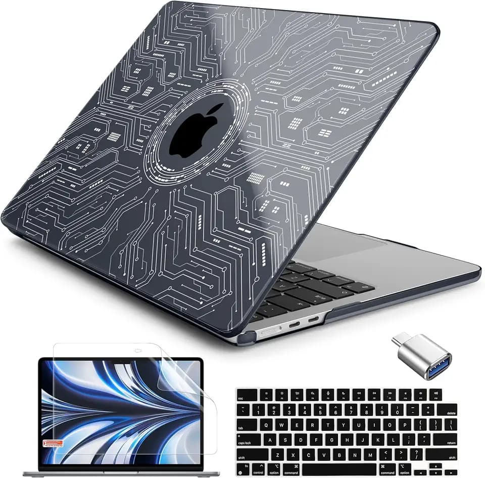 Batianda AstroGrid Case for MacBook Air 13.6" M2-M5 Chip, Circuit Board