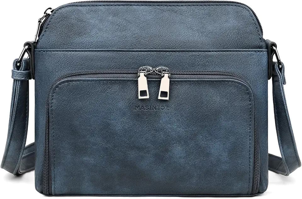 MASINTOR Crossbody Purse Bags for Women, Soft Leather Shoulder Handbag
