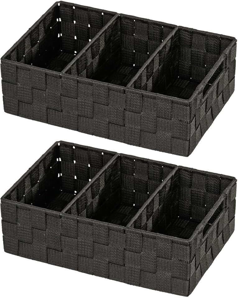 Wenko Set, 2-teilig Badorganizer Adria mit Griff schwarz 32 x 10 x 21