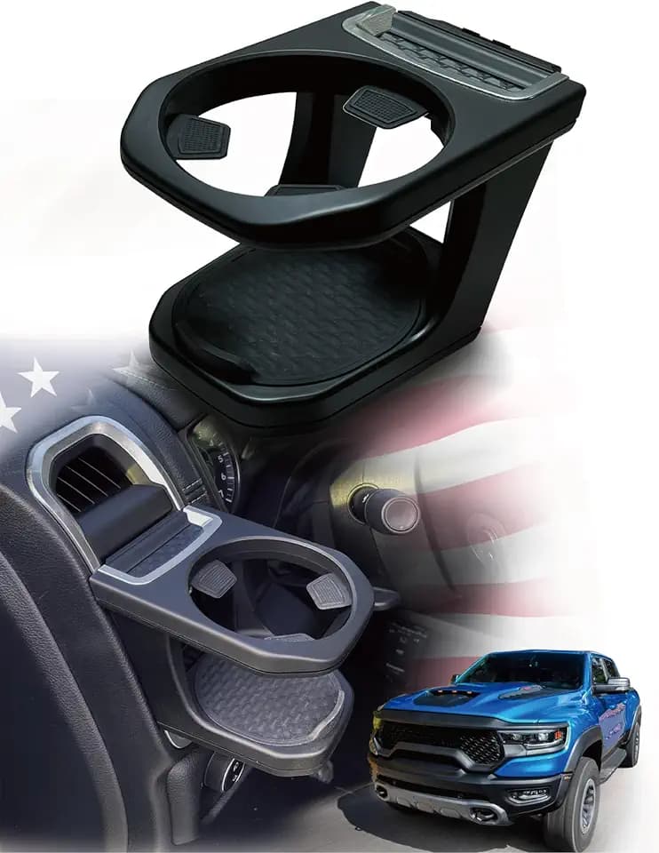 AZUTO RAM 1500 DT 2019-2025/2500 3500 HD 2019-2025 (Not for Classic Models) Vent Cup Holder Mount, 42 oz Tumbler Beverage Holder for Air Vent Louver