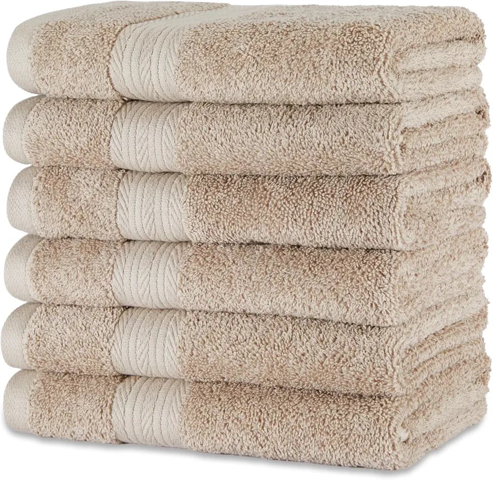 Amazon Basics Händehandtuch aus Baumwolle, 6 Stück, 41 x 66 cm