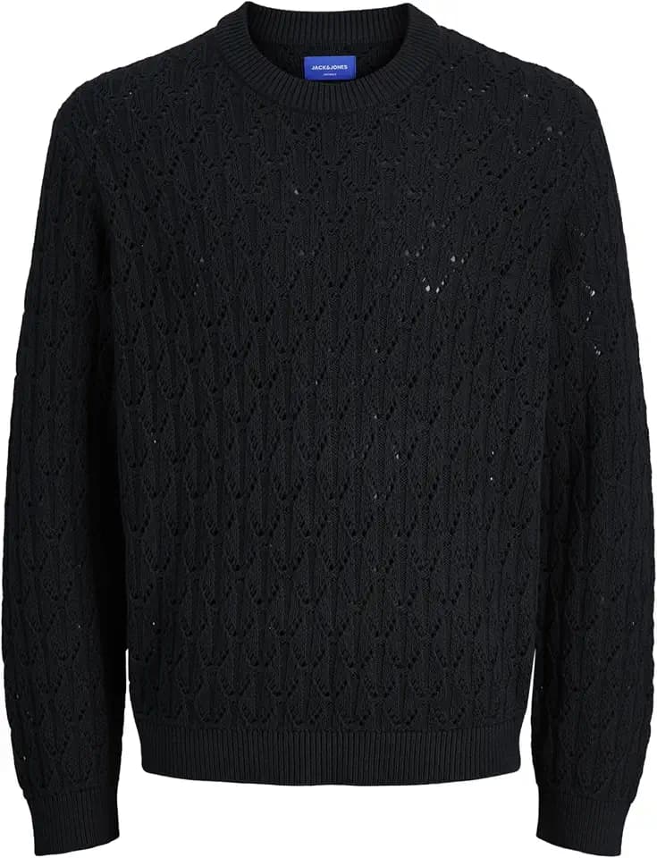 JACK & JONES Herren Jorgramercy Knit Pointelle Crew Neck