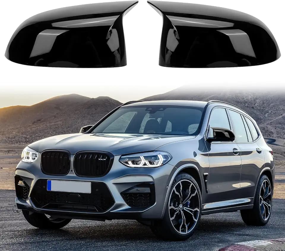 1 Paar Spiegelabdeckungen Ersatz für BMW X3 G01 G08 X4 G02 X5 G05 X6 G06 X7 G07 2017-2024, Auto Spiegelkappen Außenspiegel Außenspiegelkappe Rückspiegelkappe Abdeckungen