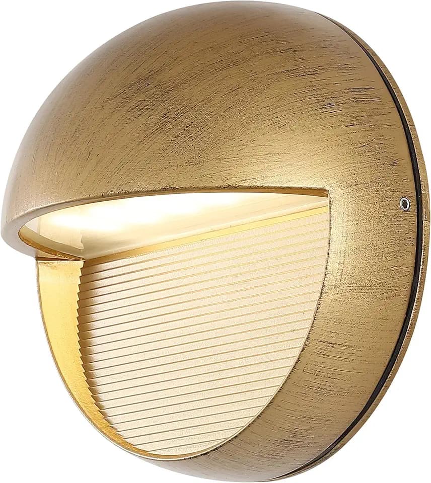 JONATHAN Y Orbe 1-Light Integrated LED Wall Sconce 6.25", Antique Gold