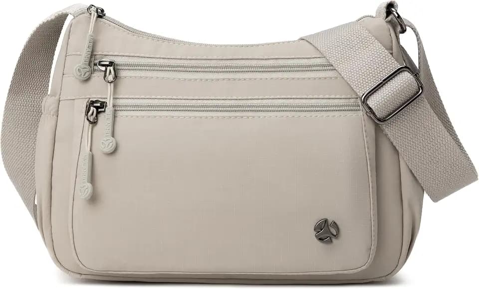 Pealwel Casual Crossbody Bag with Anti Theft Pocket - Women Lightweight Water-Resistant Purse Bag