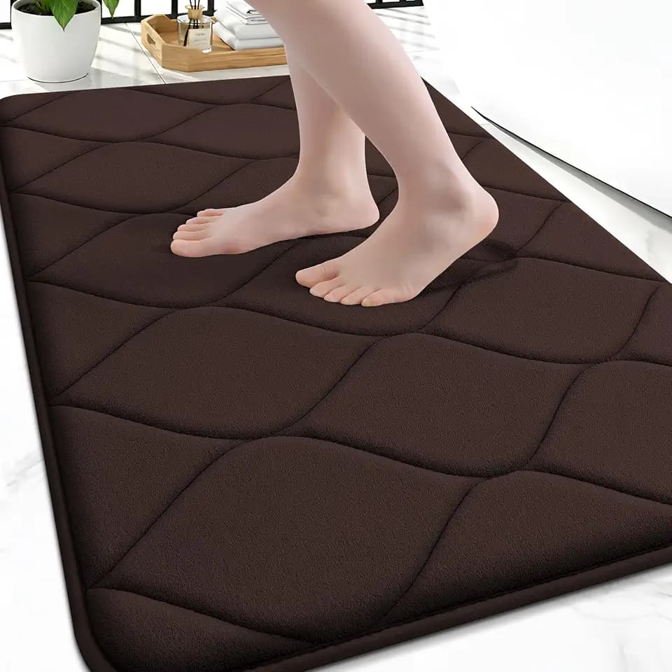 Smiry Memory Foam Bath Mat 30x20, Ultra Soft Absorbent Bathroom Rugs