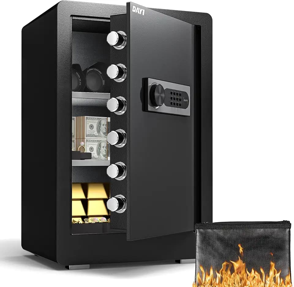 DAYI Safe Box, 3.0 Cu. Ft. Home Safes with Fireproof Bag for Valuables Docs