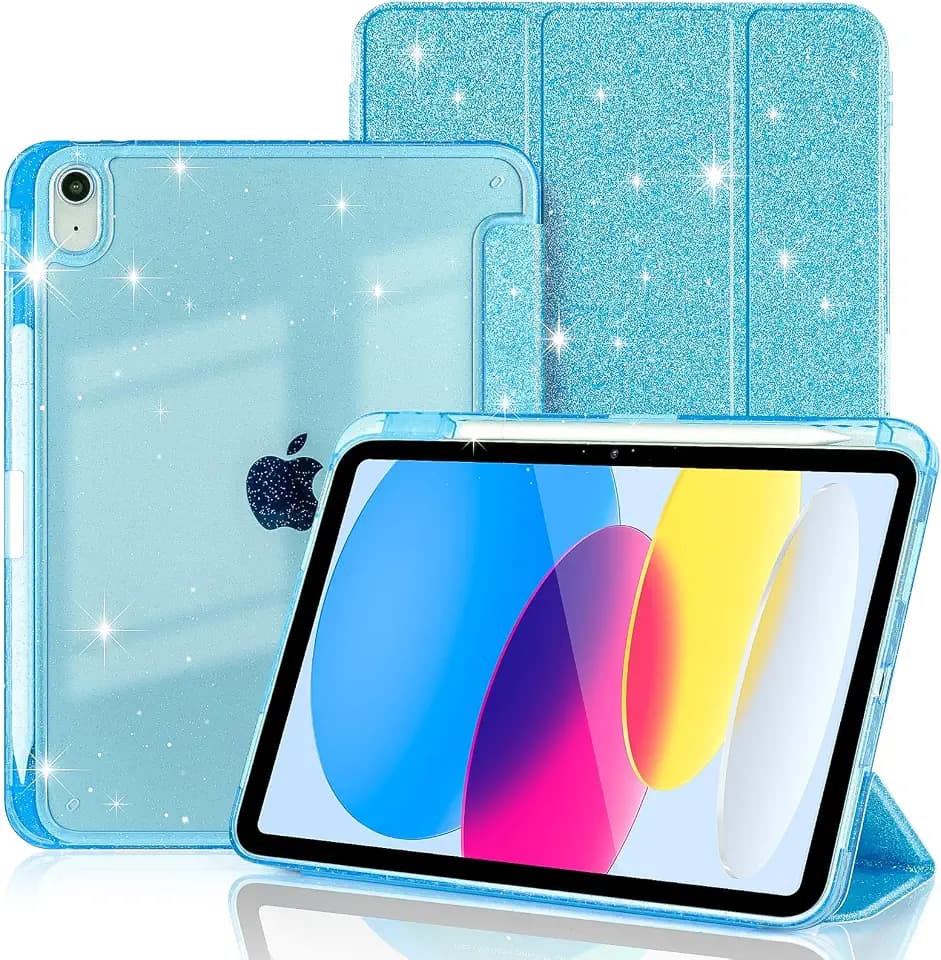 Glitter Case for iPad (A16) 11th/10th Gen 2025/2022, Blue