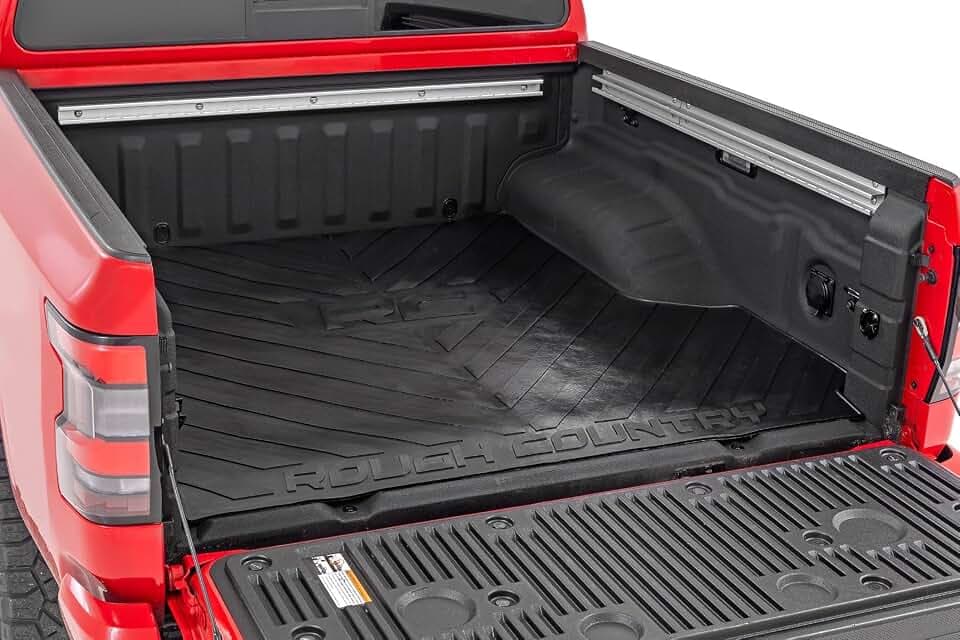 Rough Country Truck Bed Mat for Nissan Frontier (2005-2026) – Fits 5' Bed, Tear-Resistant Heavy-Duty Rubber, Non-Slip Protection