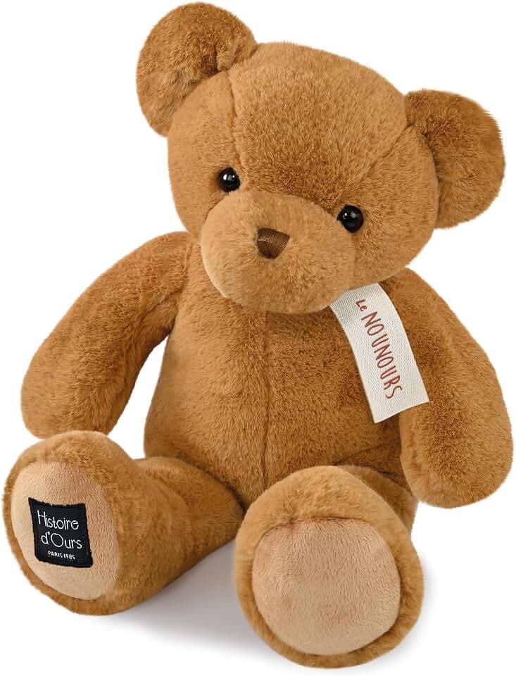 Histoire d'ours - Le Teddybär, Haselnuss, 40 cm, Braun – 40 cm – Geschenk zur Geburt – HO3227