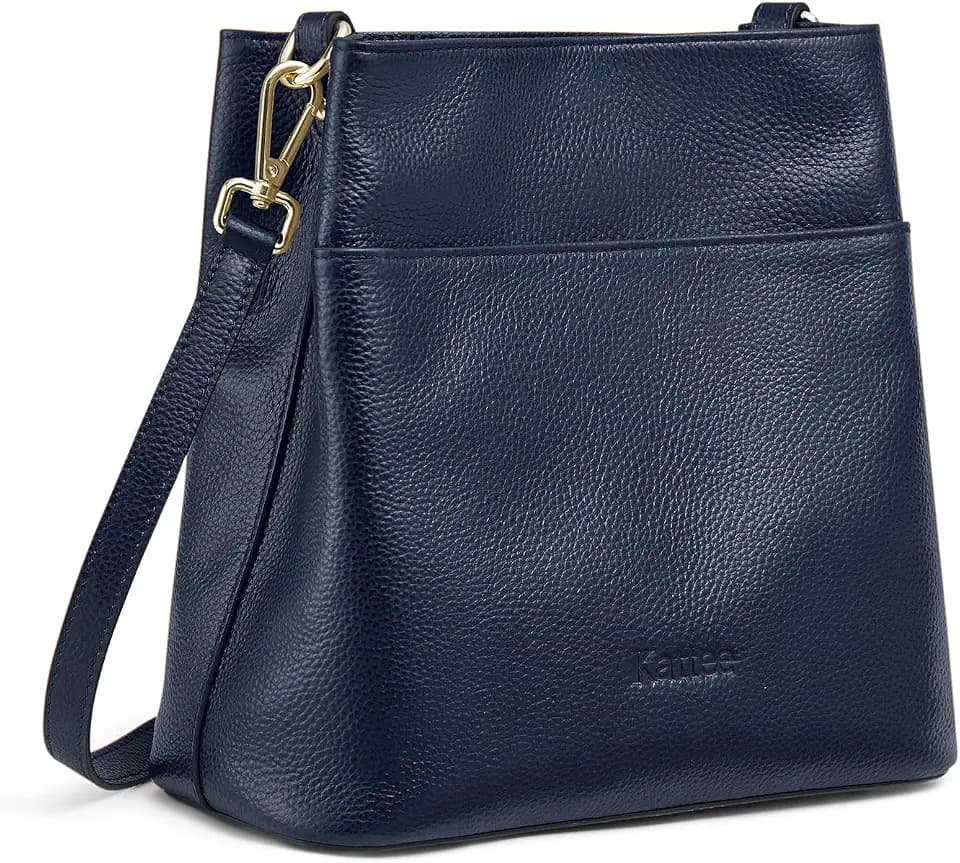 Kattee Leather Handbag for Women, Soft Shoulder Tote Bucket Purse
