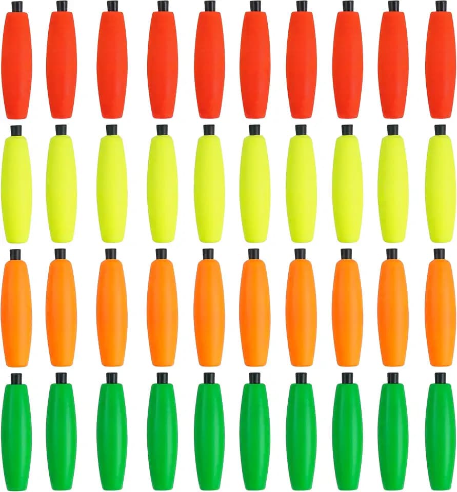 OROOTL Fishing Bobbers Floats for Catfish, Peg Floats Cigar Foam Floats Slip Fishing Corks Bobbers with Pipe Plug for Catfishing Santee Rig Freshwater Saltwater 2in 2.5in 3in