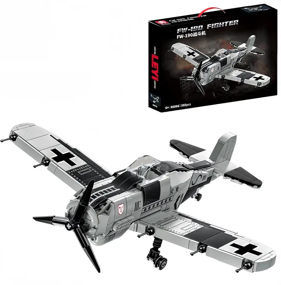 Germany FW-190 Fighter Jet WW2 Military Airplane Building Sets
