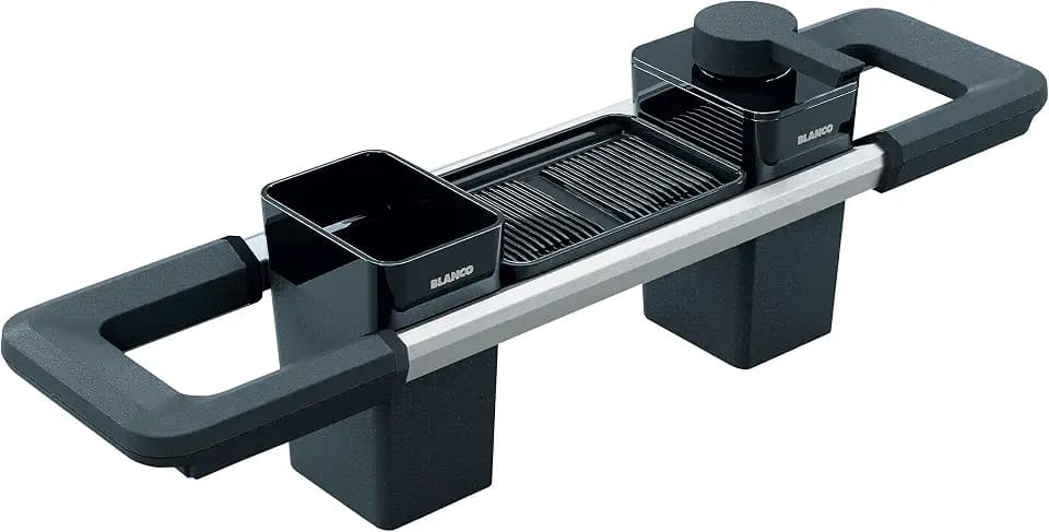 BLANCO Worktop Organizer Spülmittelspender | Seifenspender für Küchenspülen | 200 ml Füllmenge | Spülmittel, Seife, Reinigungsmittel | Reinigungscontainer für Utensilien & Abtropfschale