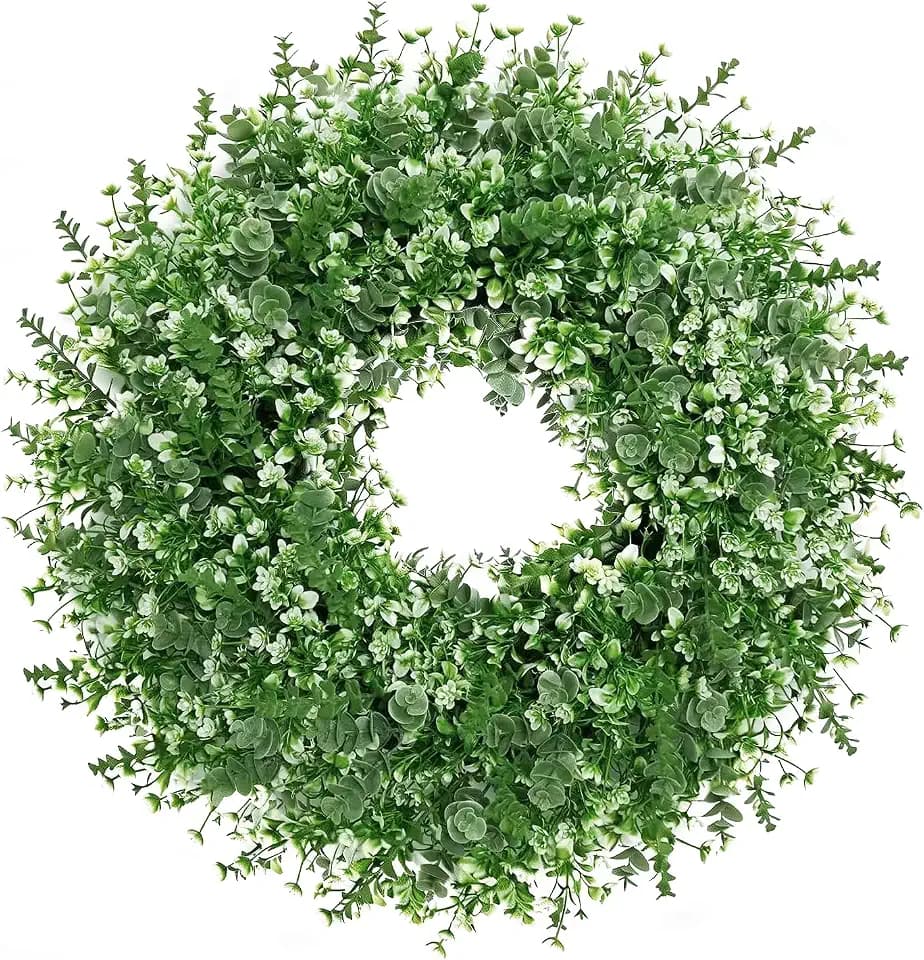 26in Wreath for Front Door, Farmhouse Wall Home Decor