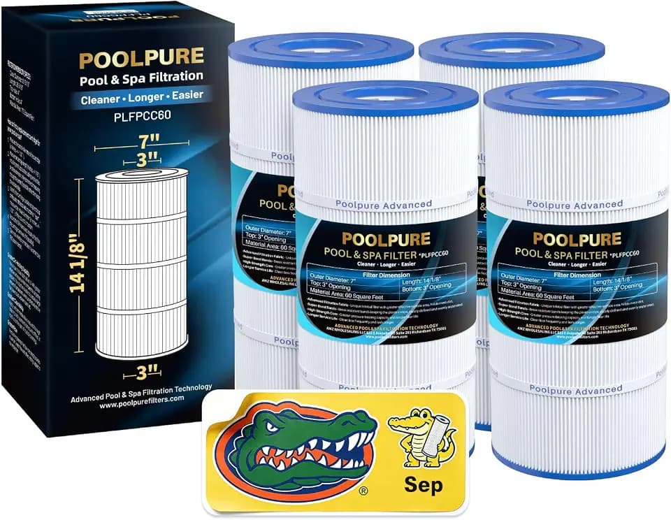 POOLPURE PLFPCC60 Pool Filter Replaces Pentair CCP240, PCC60, Ultral-A4