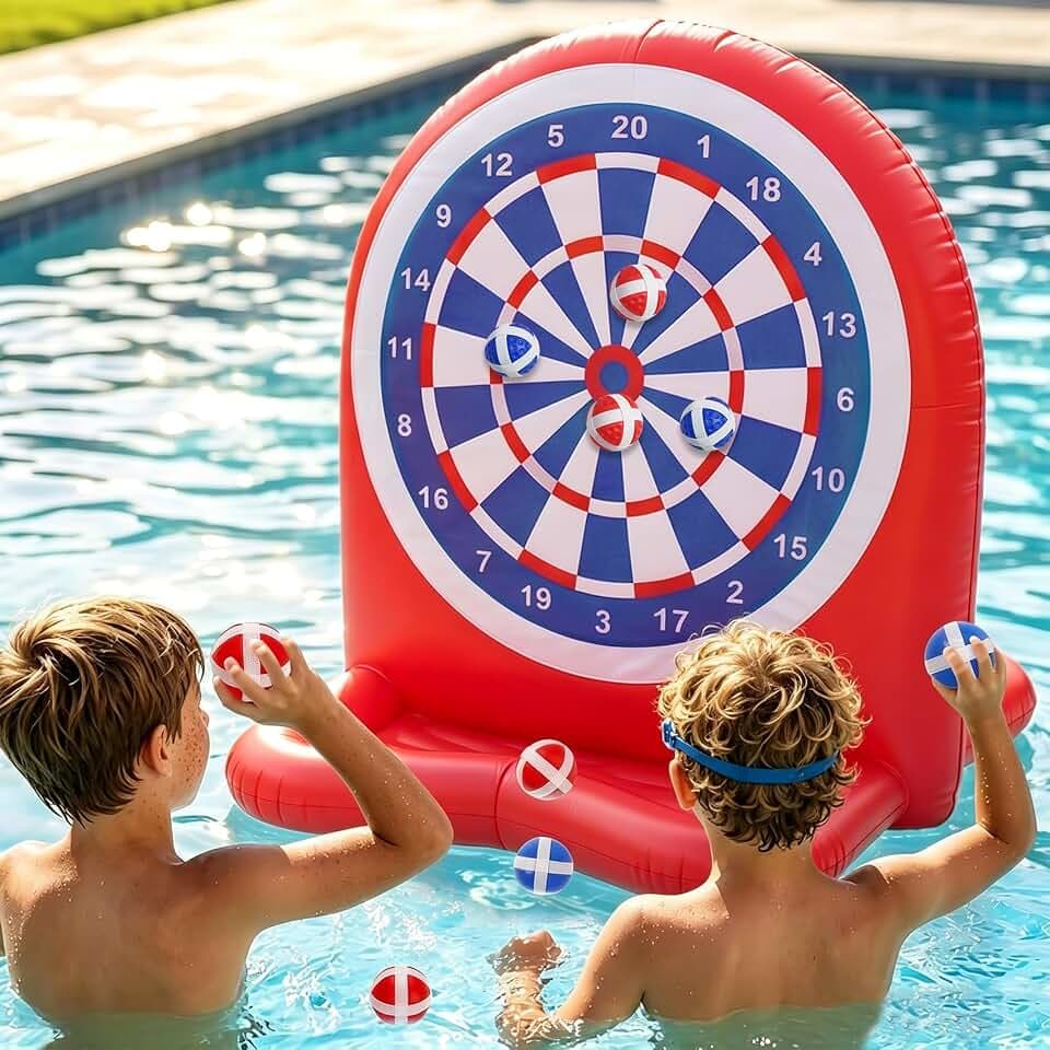 Inflatable soccer dart board Toss Pool Floats - Fun Water games set