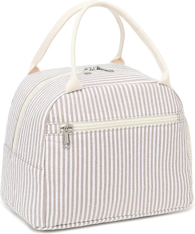 LEDAOU Lunch Box for Women, Insulated Reusable Lunch Bag, Cooler Tote for Work, School, College, Travel, Picnic, Everyday Use