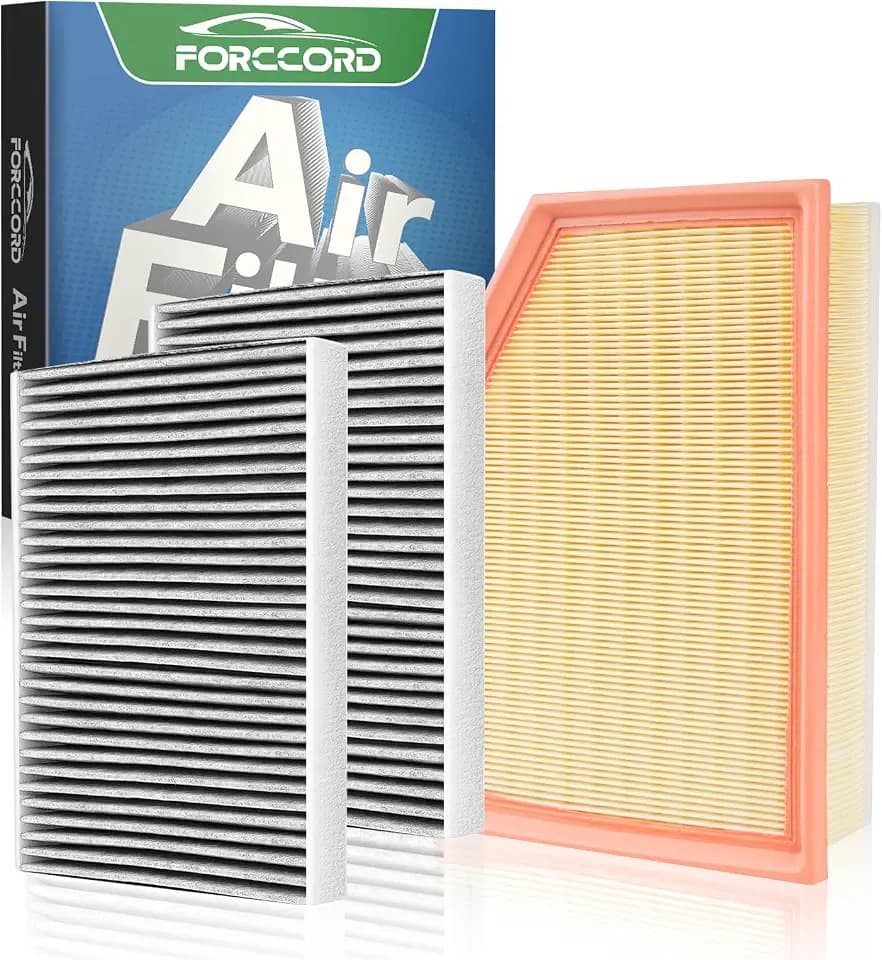 2-Pack Cabin & 1-Pack Engine Air Filter for 2019-2023 BMW X5 X7 X6 3.0L