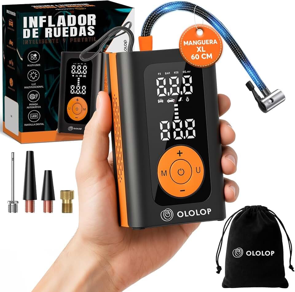 Super tragbarer Premium-Luftkompressor mit Taschenlampe, Autoreifenpumpe und Anleitung zum Mitnehmen Ihrer sicheren Familie, elektrische Luftpumpe, elektrische Luftpumpe, Notfallbatterie für