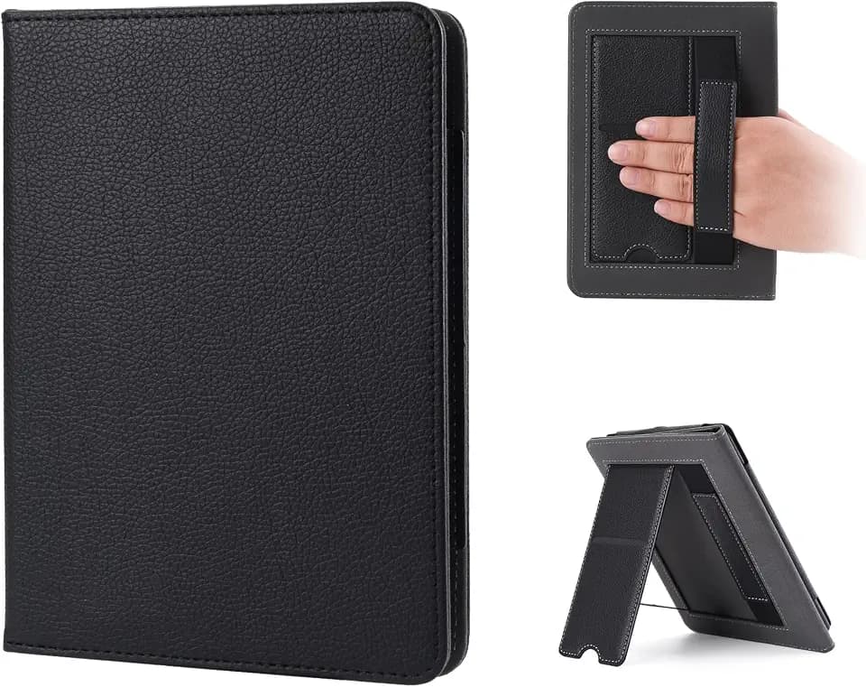 Kindle Paperwhite 2024 Hülle 7" (12. Generation) mit Kickstand & Handschlaufe Auto Wake/Sleep, Kindle Colorsoft Signature Edition 2024, Kickstand Smart Cover Case mit Kartenfach