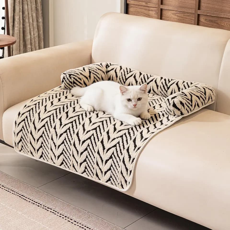 Calming Dog Bed Mats with Neck & Head Support, 31.5 x 23.62 inch Black