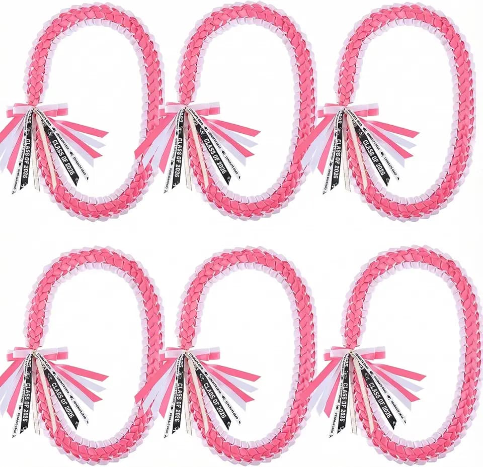 Graduation Leis 2026 Graduation Ribbon Lei graduation necklace Graduation Leis Class of 2026 Graduation gift Braided necklace for men and women party accessories