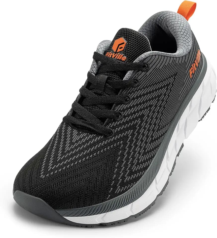 FitVille Extra Wide Toe Box Walking Running Shoes for Men - FlowCore