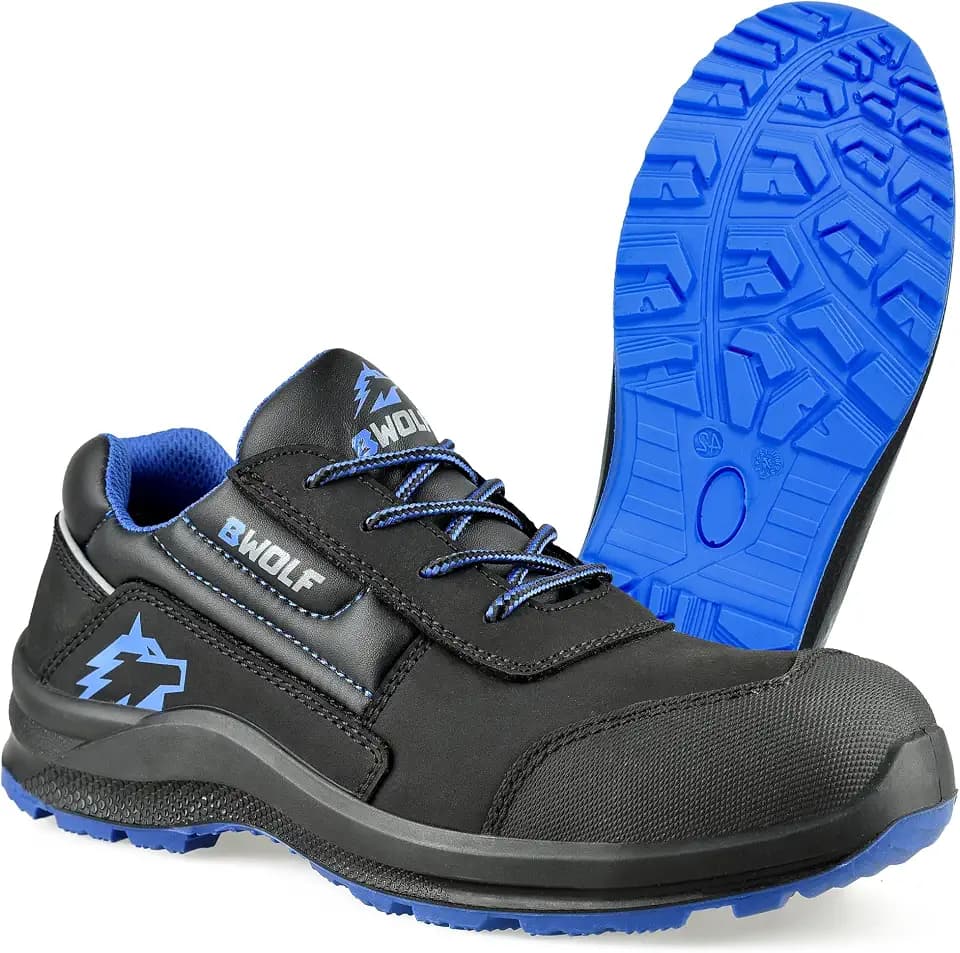 BWOLF Spire Arbeitsschuhe Herren S3 Sicherheitsschuhe Herren S3 Low wasserdicht, ölbeständig, 4x4 Grip Tech, Ergo-Sohlen