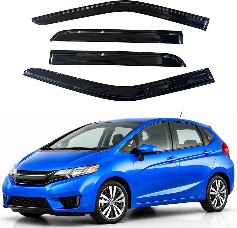 IG Window Visors for 2015-2020 Honda Fit, Out-Channel Rain Guards Vent Wind Deflectors 4PC, Car Accessories for 15-20 Honda Fit