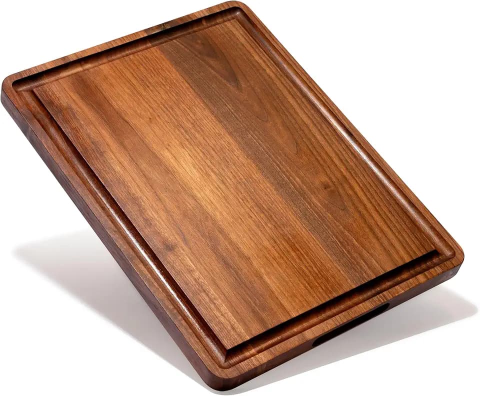 ROSSIE HOME Wood Cutting Board – Black Walnut, 17x13 Inch