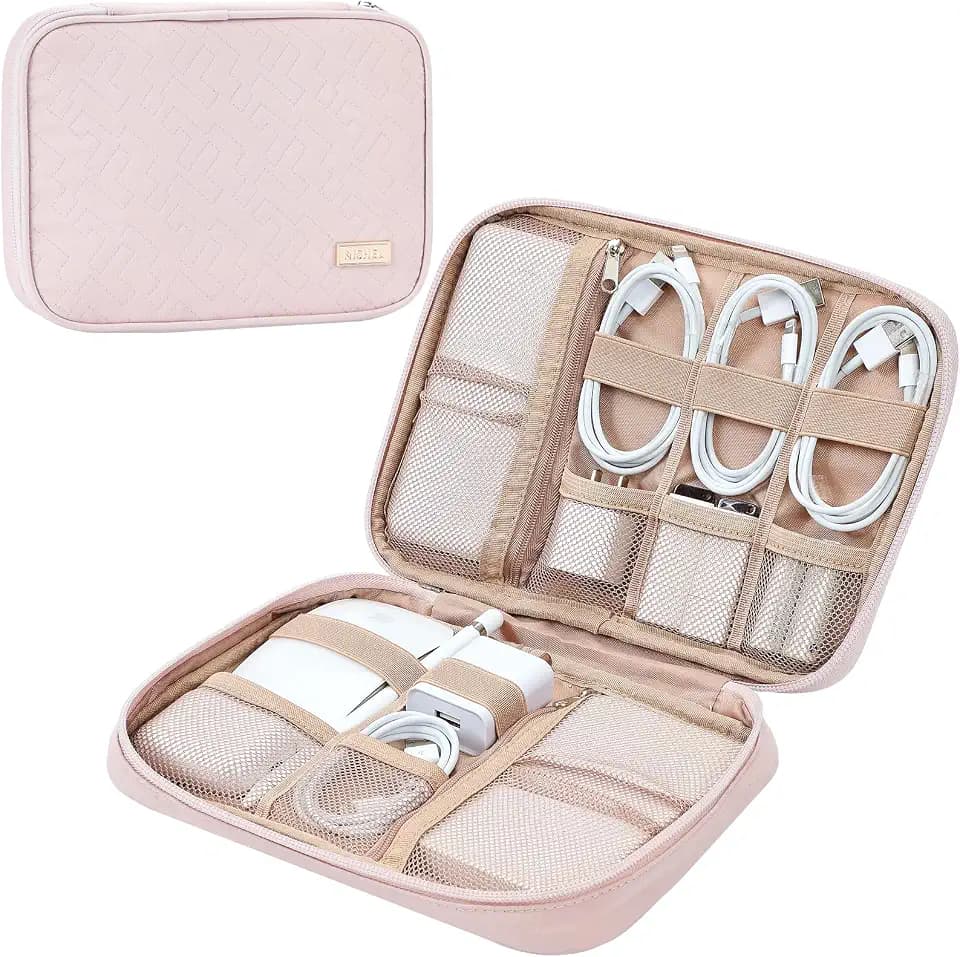 NISHEL Travel Cord Organizer, Electronic Cable Accessories Storage Bag