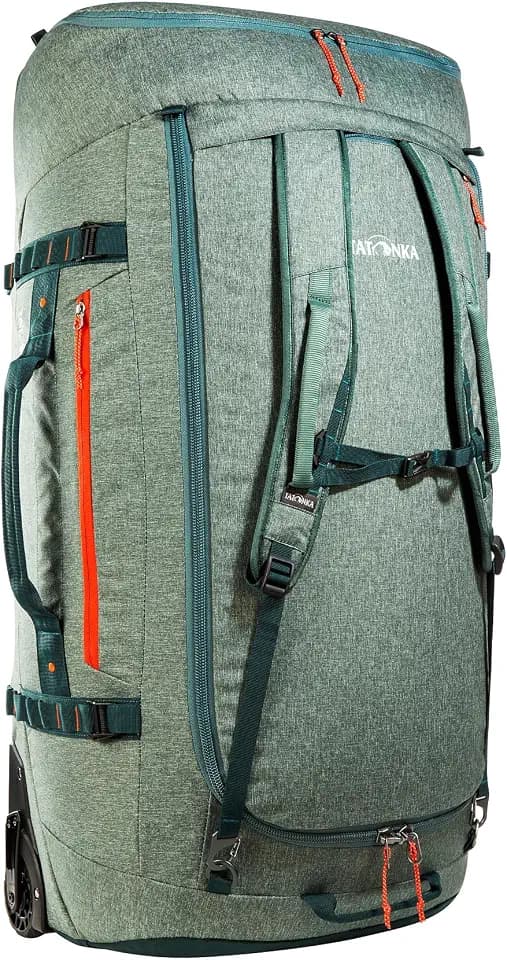 Tatonka Trolley Duffle Roller - Faltbare Reisetasche mit Rollen und Rucksackfunktion - In eigener Deckeltasche verstaubar