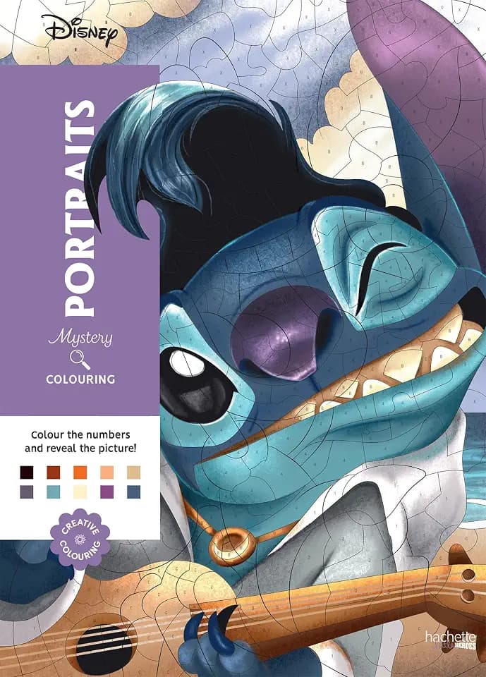 Mystery Colouring - Portraits: Reveal iconic Disney characters with colour by number