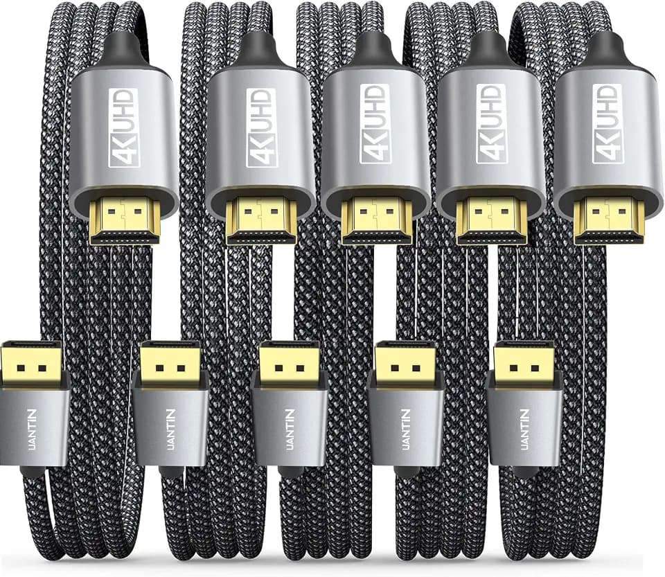 UANTIN 4K DisplayPort to HDMI Cable 10FT, Uni-Directional DP to HDMI Cable