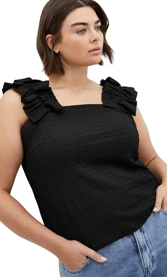 City Chic Women's Plus Size Top - Aria Frill