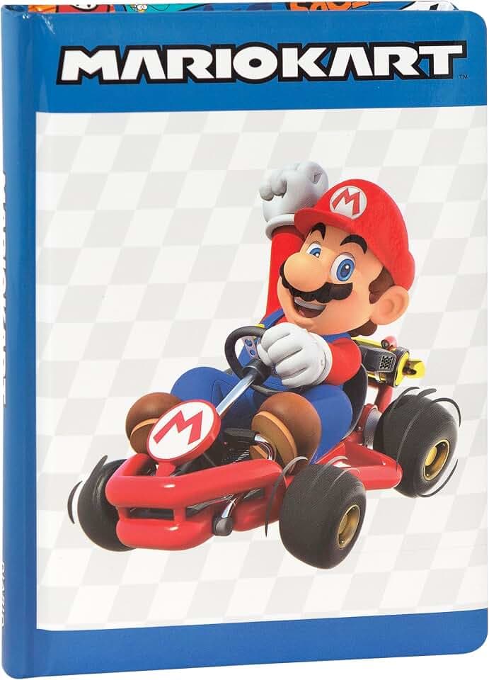 Franco Cosimo Panini Comix Mario Kart offizielles Schultagebuch, 12 Monate, ideal für die Grundschule, mit gepolstertem Einband und 320 farbig bedruckten Innenseiten, 13 x 17,8 cm