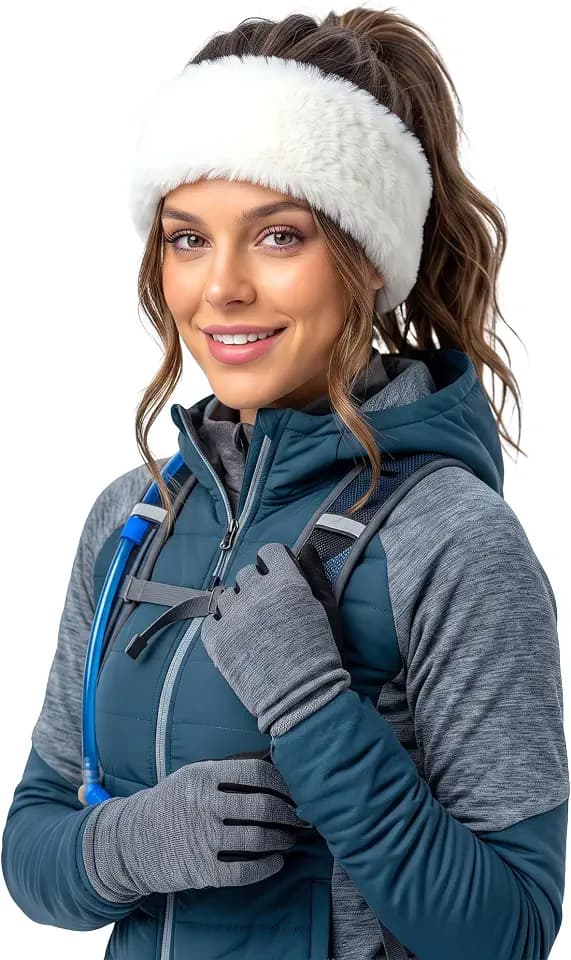 C.C Women's Faux Fur Headband Winter Ear Warmer