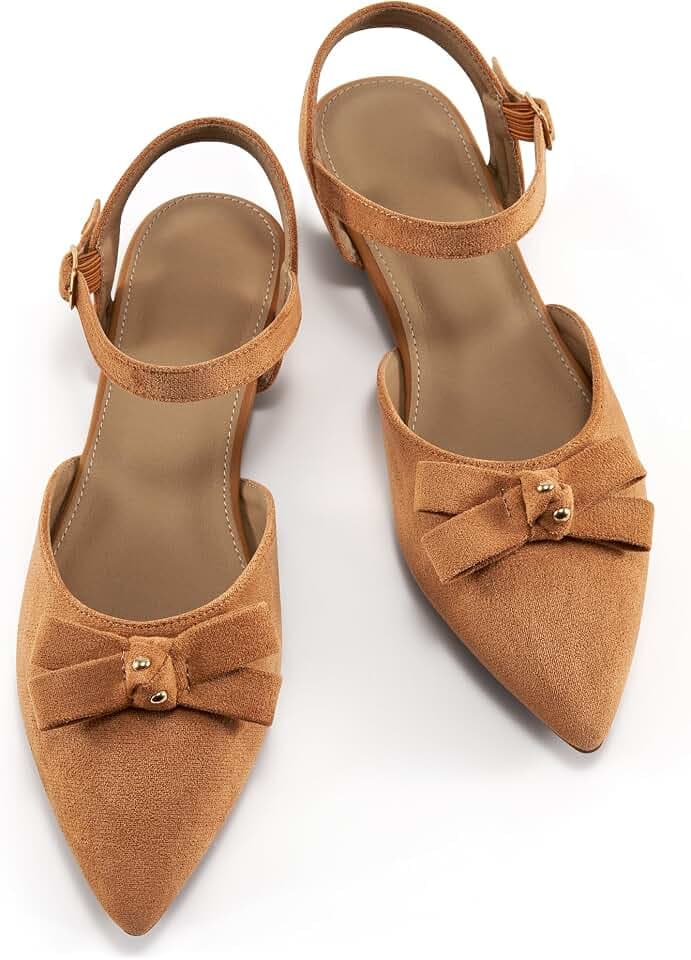 Alicegana Flats for Women Shoes 2026: Dressy Closed Pointed Toe Ballet Shoes Comfortable Business Casual Wedding Footwear