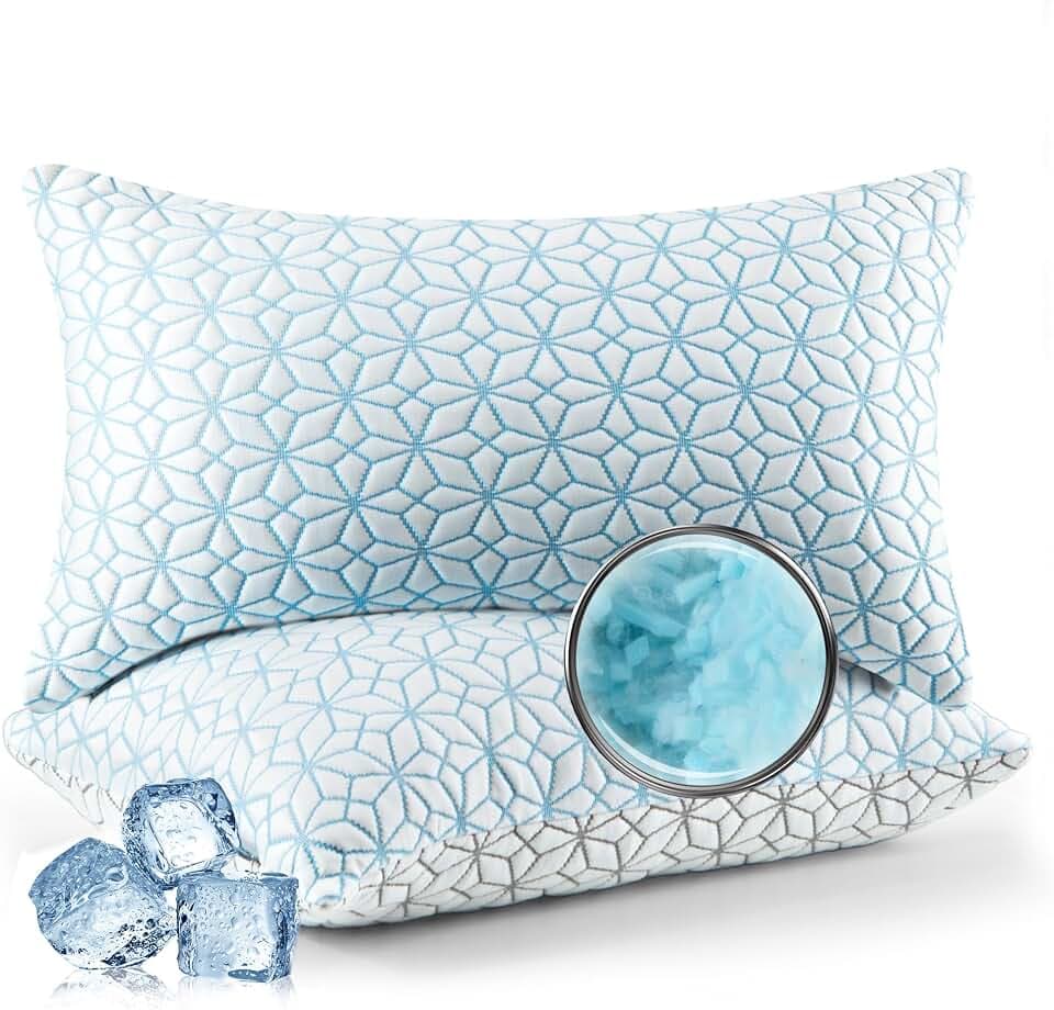 Deodar Memory-Schaum Kissen 40x80 cm, 2er Set, ergonomisch, langanhaltend kühlend, antibakteriell, weich & atmungsaktiv, für Seiten- und Rückenschläfer