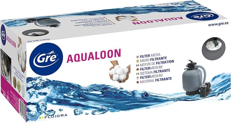 Gre AQ700 - Aqualoon Filtermedium für Pools, 700 Gramm, Weiß