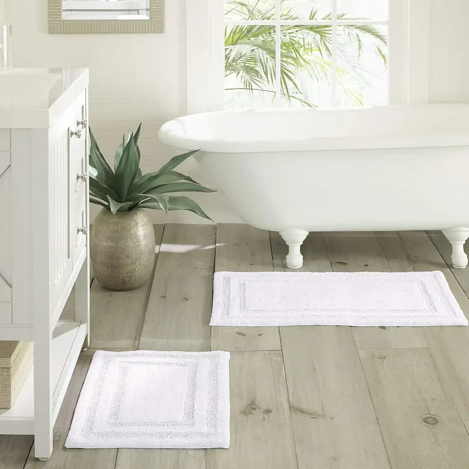 Tommy Bahama - Cotton Bath Rug Set, Soft Absorbent Bath Mats, 2 Pack