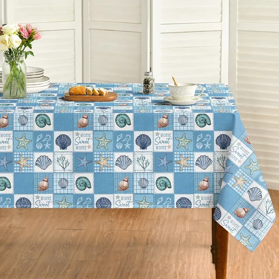 Horaldaily Summer Tablecloth 60 x 84 Inch Rectangular Patchwork Style