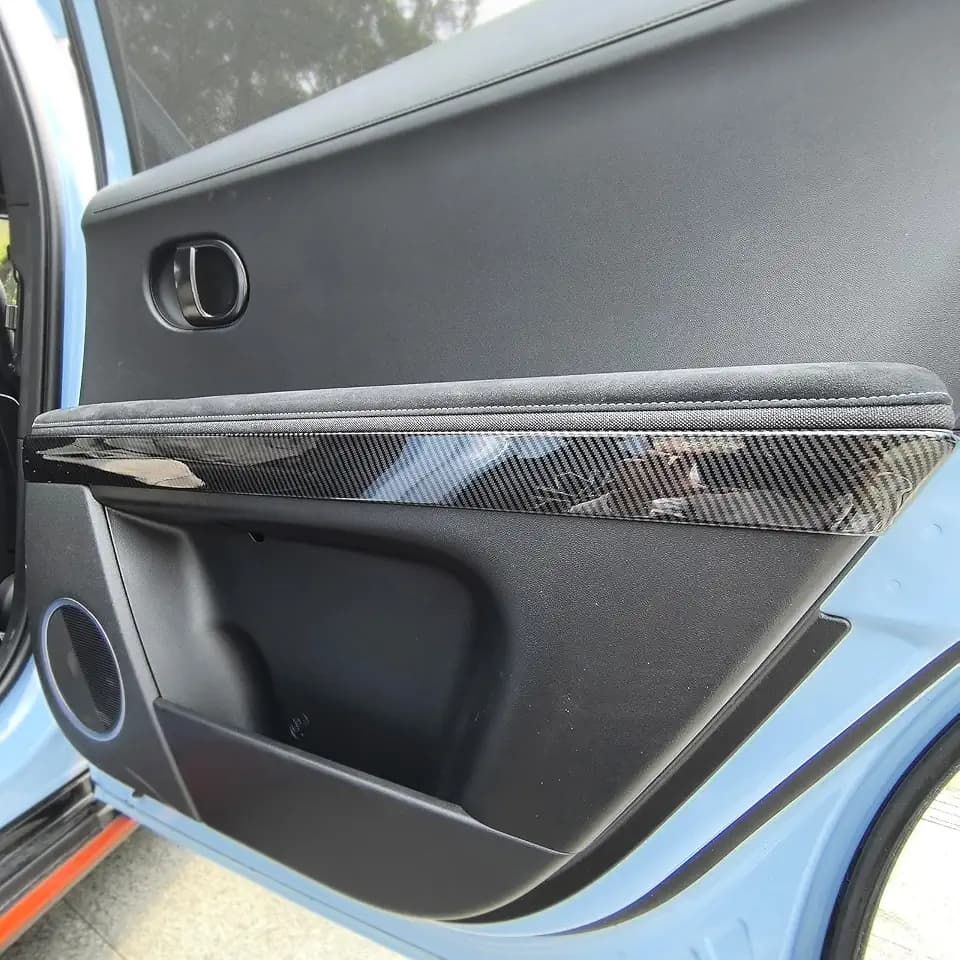 Door Panel Stripes Covers Trim Compatible with Hyundai IONIQ 5 Hyundai IONIQ 5[PE] Accessories (Carbon Fiber Pattern)