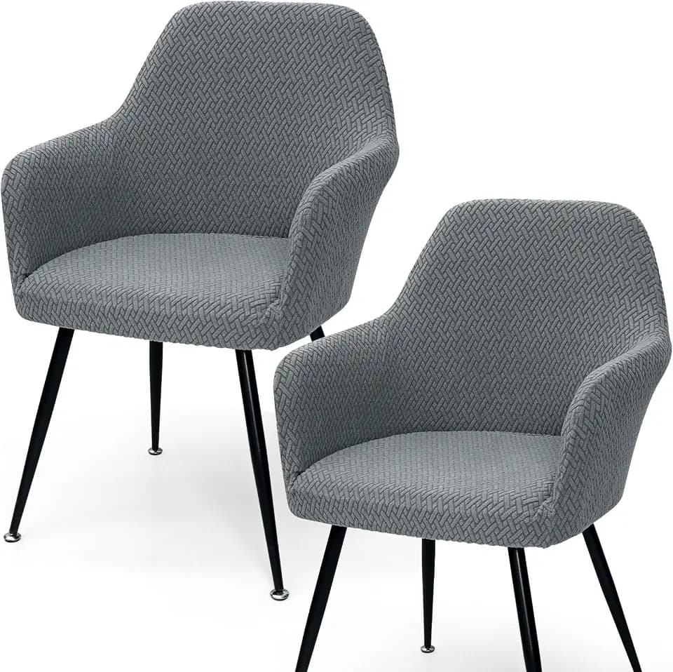 2PCS Stretch Stuhlbezu Stuhlhussen mit Armlehne Elastischer Stuhlbezug